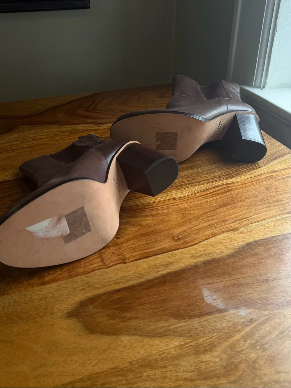Women’s Cole Haan Brown Leather Block Heel Chelsea Ankle Boots Size 9